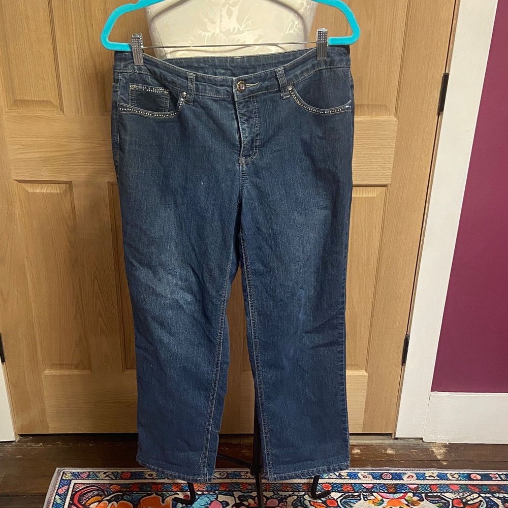 Christopher & Banks Dark Blue Straight Leg Jeans